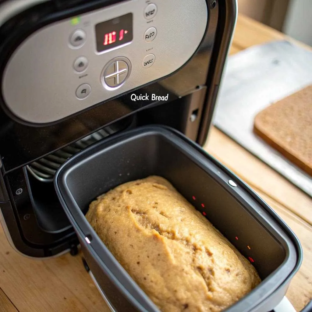 Bread machine mixing banana bread batter