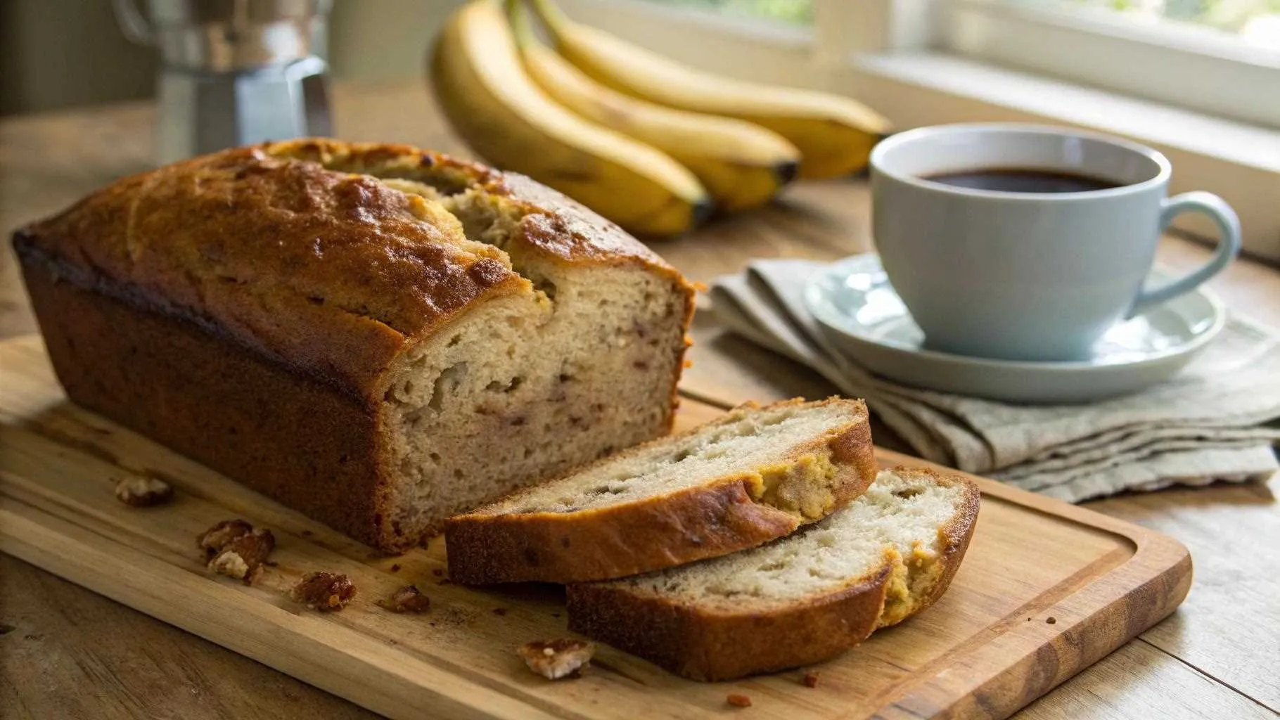 Moist and fluffy banana bread recipe for bread machine